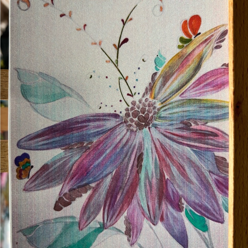 India ink floral art print